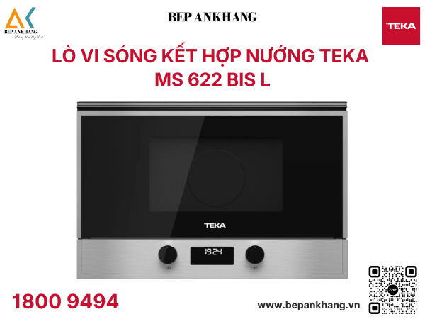 Lò vi sóng kết hợp nướng Teka MS 622 BIS L SS - Xuất Xứ Bồ Đào Nha